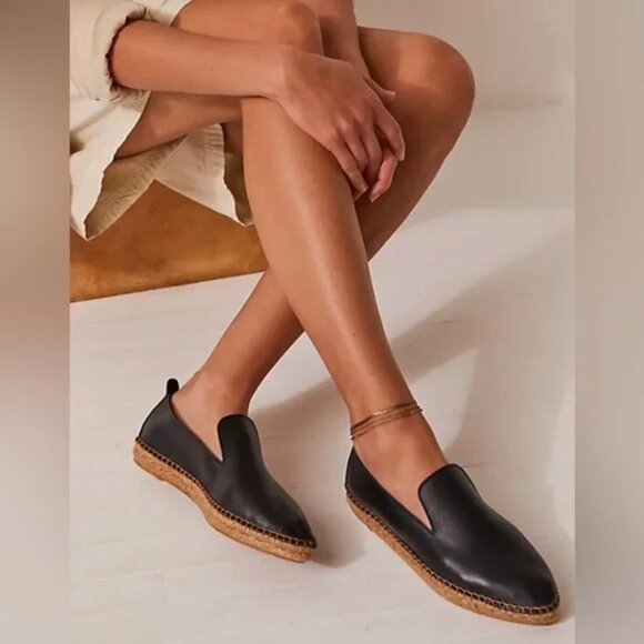 Free People Esme Espadrilles Leather Uppers New No Box Size 39 (US 8.5 FP.com) - Picture 1 of 7